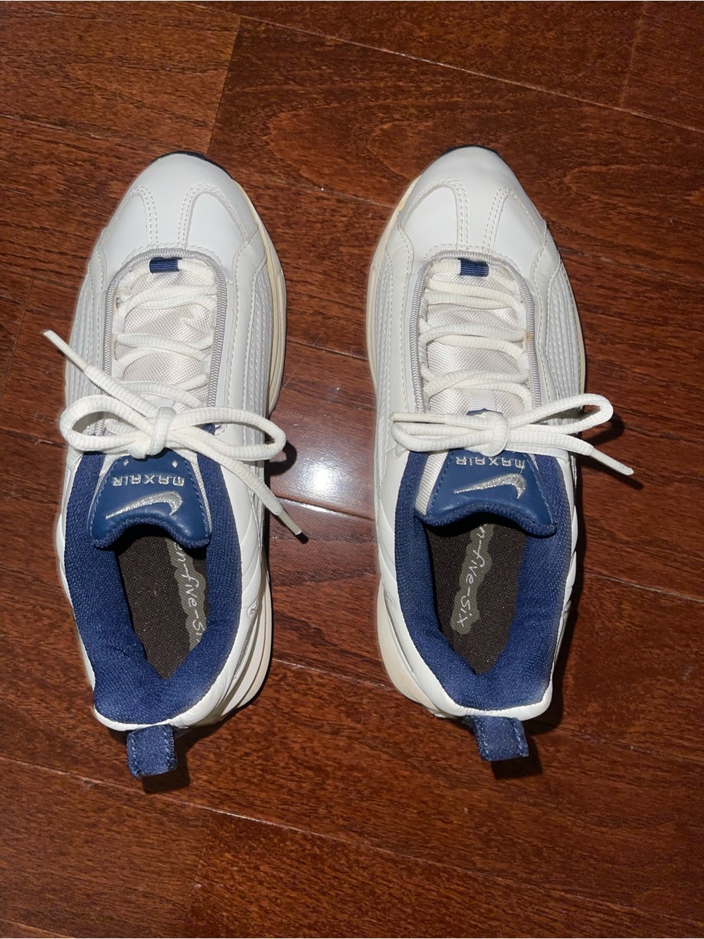 Nike Men's White & Navy Casual Sneakers